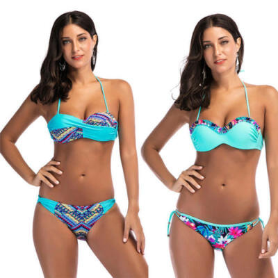 

Women Push-up Padded Bra Bandage Bikini Set Swimsuit Triangle Swimwear Bathing