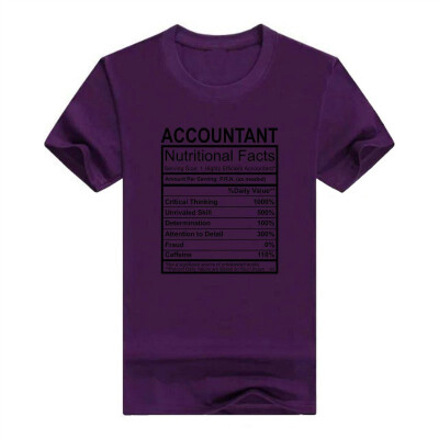 

Accountant Gifts Accountant Nutritional Facts Young Mens T-Shirt