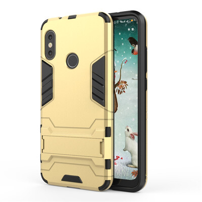 

Fecoprior TPU PC Case For Xiaomi Mi A2 Lite Redmi 6 Pro Back Cover Stand Armor Shield Celulars Fundas Coque