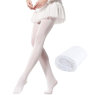 

Jiesheng upgraded version of the girls ballet socks dance socks children's dance pantyhose practice stockings velvet stockings white XL code