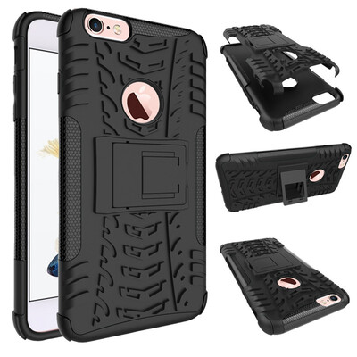 

Fivice iPhone 6 Plus 6S Plus Case TPU anti-fall tire pattern back clip bracket phone case