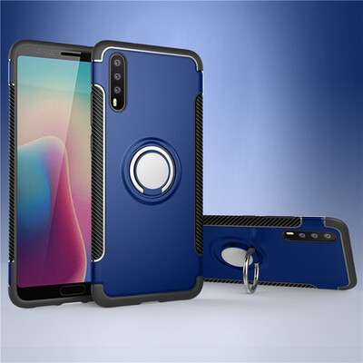 

Fivice Huawei P20 pro case PC metal ring shell magnetic car bracket TPU phone case