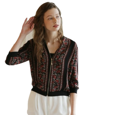 

Silk Sunscreen Jacket 2018 Autumn New Fashion Silk Embroidery Print Slim Thin Solid Color Casual Business Large Size Spring Womens Jacket Top