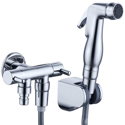 

CVBAB toilet flusher pressurized spray gun faucet copper three-way angle valve one into two out double angle valve bidet set CV3119