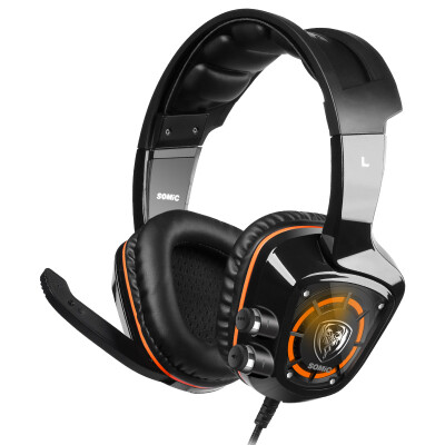 

SOMIC G910 71 channel gaming gaming headset CF LOL dual game mode intelligent adjustable vibration belt breathing LED light effect black orange