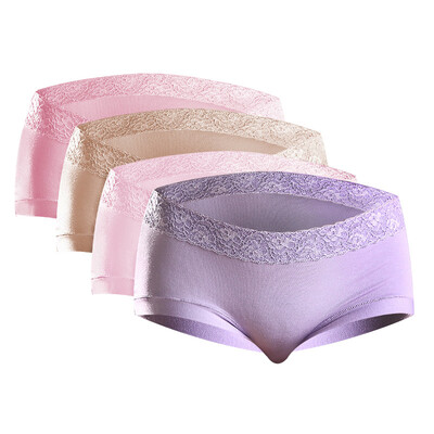 

Hengyuanxiang modal underwear lady lace briefs fashion no trace women underwear mixed color 4 loaded 16085