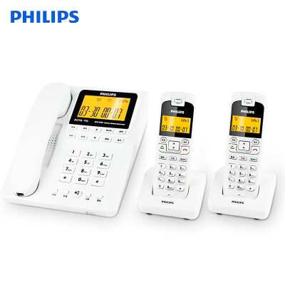 

Philips PHILIPS DCTG792 One-to-two child machine caller ID cordless phone white