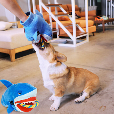 

Huayuan pets hoopet dog vocal toy shark dog pet companion toy pet outdoor interactive pull toy