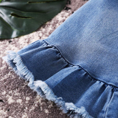 

Casual Toddler Kids Girls Blue Denim Mini Skirt Short Dress Jeans Skirt 1-6Y