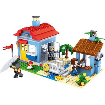 

Mi bloque de construcción de bloques de casa de bosque de DIY mundo ilumina juguetes compatibles con Legoed Minecrafted City