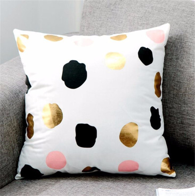 

Nordic Design Geometric Pattern Bronzing Gold Cushion Decorative Pillow Home Decor Sofa Throw Pillow