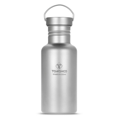 

TOMSHOO 550ml Full Titanium Water Bottle with Extra Plastic Lid Ultralight Outdoor Camping Hiking Cycling Water Bottle