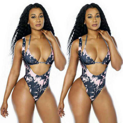 

Womens One-Piece Swimsuit Bandage Bikini Push-up Padded Bra Bathing Swimwear USA