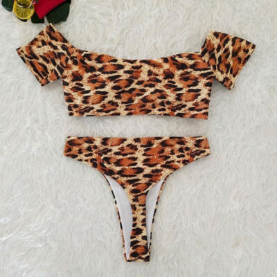 

Sexy Leopard Women Bikini Set Push-Up Padded Swimwear Swimsuit Bathing Beachwear