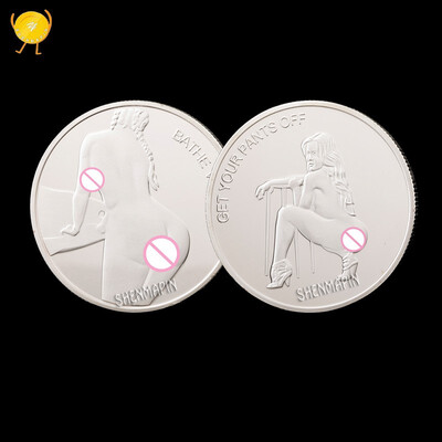 

Sexy dancing girl commemorative coin gold plated silver artistic gifts pursuit of freedom challenge coin collection
