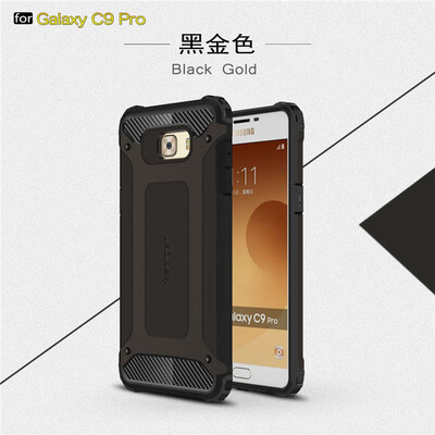 

Fivice Samsung Galaxy C9 pro case Luxury Silicone Diamond Armor PC Hard Shell Phone Case