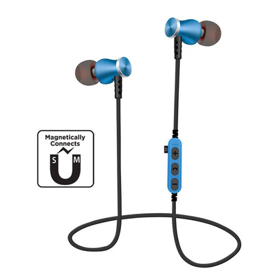 

MPLSBO T5 Bluetooth Earphone with Mic Headphones metal Sport Wireless Earphones Stereo Magnetic Headset Earbuds for smart phone