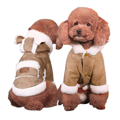 

Jingdong JOY joint name Huayuan pets hoopet dog Schnauzer Yorkshire puppy thickening plush stitching two feet clothes L
