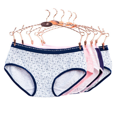 

NANJIREN Womens Cotton Panties 5 Mixed-color Triangle Underwear Panties