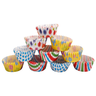 

Jingdong Supermarket Jie Kai Nuo Ma Fen cake silicone oil paper care pvc suction card baking high temperature oil paper cup 200 for small 12 mold or large 24 even use color random