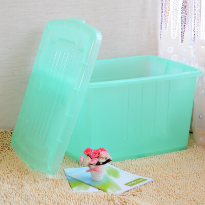 

Baicaoyuan plastic storage box storage box clothes sundries storage box J600 series 39L 1 green