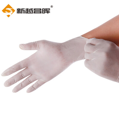 

Xinyue Changhui Dingqing gloves disposable gloves thin latex rubber gloves labor insurance industrial gloves 100 boxed durable  medium
