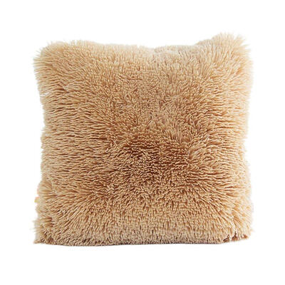 

UpperX 16x16 Plush Pillow Case Cover Faux Fur Soft&Comfy Vintage Christmas Sofa Bed Home Decor Pillow Case Cushion CoverKhaki