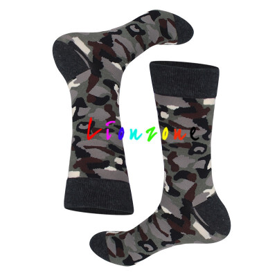 

LIONZONE Happy Socks Neutral Plus Size With Totem Design British Wind Style Combed Cotton Socks Funny Gift Men&Women