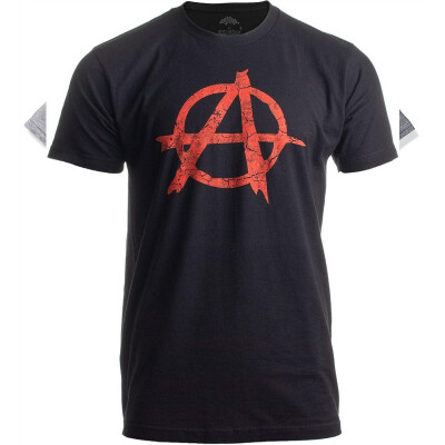 

ANARCHY DISTRESSED SYMBOL Unisex T-shirt Anarchist Punk Riot Disorder Tee