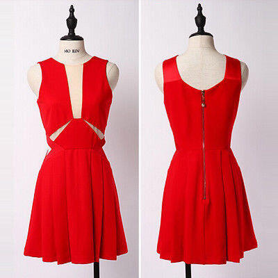 

New Womens Summer Sexy Cotton Casual Party Evening Cocktail Short Mini Dress