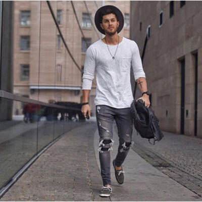

Mens NEW Gym Long Sleeve Bodybuilding t-shirt Bodybuilding Sports ClothesUS