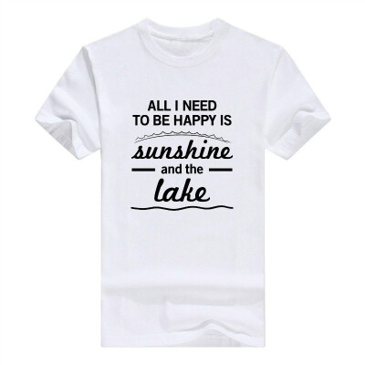 

All I Need To Be Happy Is Sunshine&The Lake Long Sleeve Mens T-Shirt