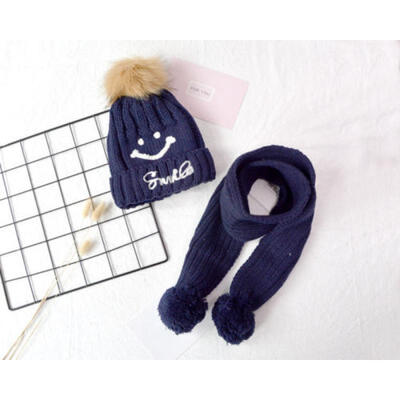 

2Pcs Baby Boy Knit For Girl Winter Hat Toddler Kid Warm Beanie Crochet CapScarf