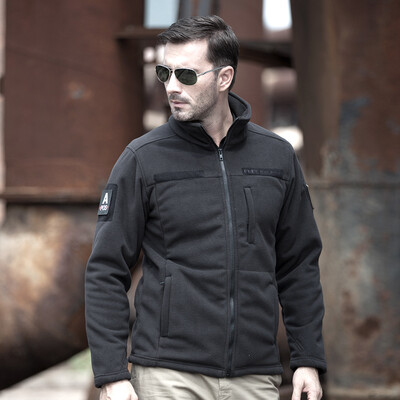 

FREE SOLDIER outdoor sports tactical fleece jacket warm mens short plush fleece hiking jacketscoat Big promotion