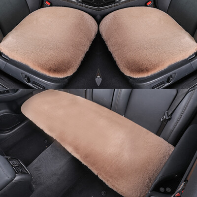 

Antarctic people nanjiren car seat cushion winter cashmere cushion imitation wool sofa cushion cushions car car seat cushion imitation wool pad three-piece brown