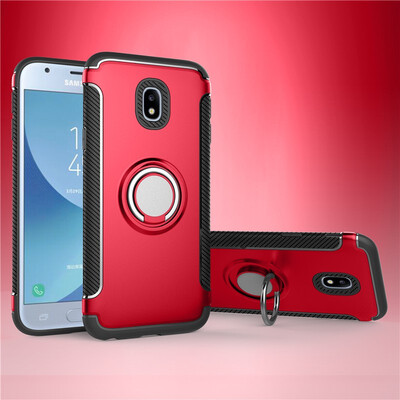 

Fivice Samsung Galaxy J3 2017 case PC metal ring shell magnetic car bracket TPU phone case