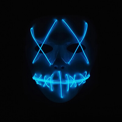

Halloween LED Light Mask Scary Smiling face Rave Purge Festival Cosplay Party