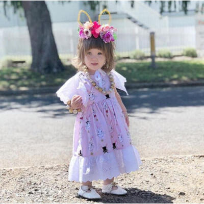 

Toddler Girls Lace Sleeve Dress Baby Kids Party Flower Cute Dresses 2-7YUS