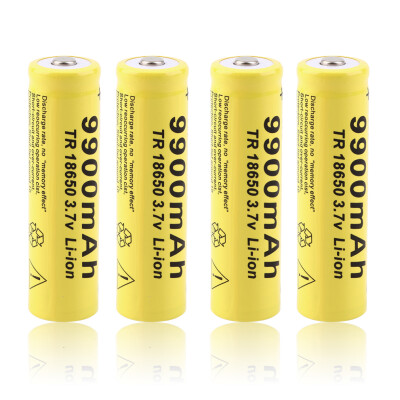 

4pcs 3.7V 18650 9900mah Li-ion Rechargeable Battery For LED Flashlight Torch