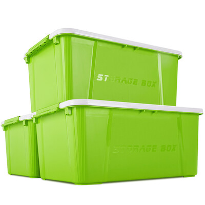 

Billion high EKOA plastic storage box clothing storage box toy storage box three loaded apple green 35L