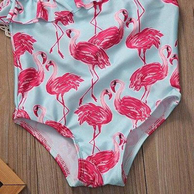 

Baby Girls Kids Flamingo Bathing Costume Swimsuit One Pieces Swimwear Bikini Set