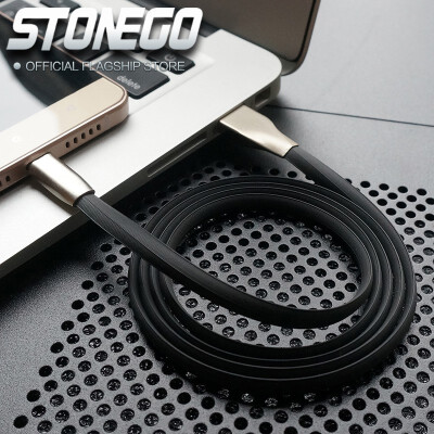 

STONEGO Type C Cable Sync Data Charge Power Cables Zinc Alloy Noodle Flat Fast Charging Cord Wire for Android Smartphone Tablet