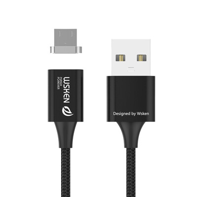 

WSKEN X-Cable Lite Metal Magnetic Cable Micro USB Cable LED Indicator Strong Magnetism Durable Dustproof Charging Cable for Micro