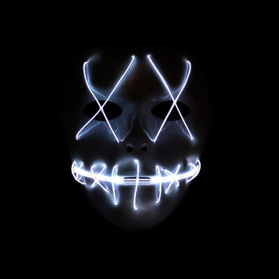 

Halloween LED Light Mask Scary Smiling face Rave Purge Festival Cosplay Party