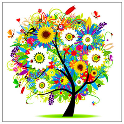 

UpperX Flower Tree DIY 5D Diamond Embroidery Mosaic Painting Cross Stitch Kits 2 30x30cm