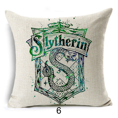 

Harry Potter Cushion Cover Cotton Linen Goblet of Fire The Deathly Hallows Home Decorative Pillow Cover for Sofa Cojines