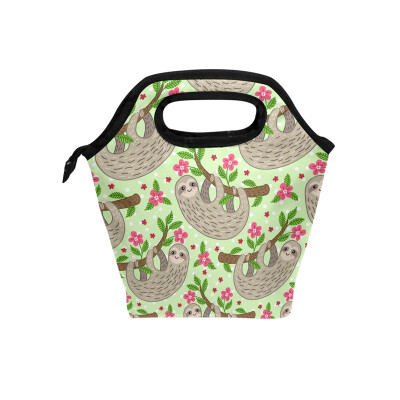 

Lunch Bag Tote Bag Grey Sloth Travel Picnic Organizer Lunch Holder Handbags Lunch Bag Box