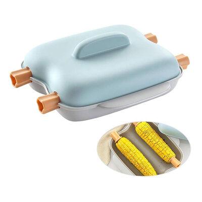 

UpperX Corn SteamerMicrowave Corn Cooker Microwavable Quick & Easy To Cook Corn 2 Corn Blue