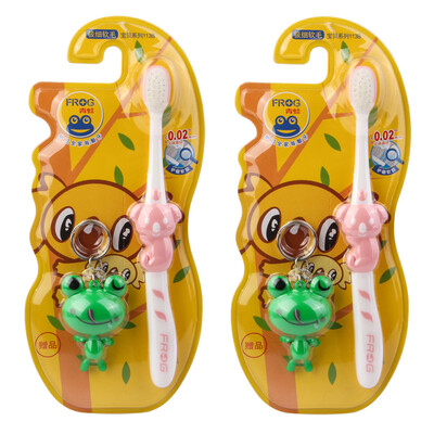 

Frog baby series 113B children&39s soft hair gingival toothbrush × 2 color gifts random 3 years old or above