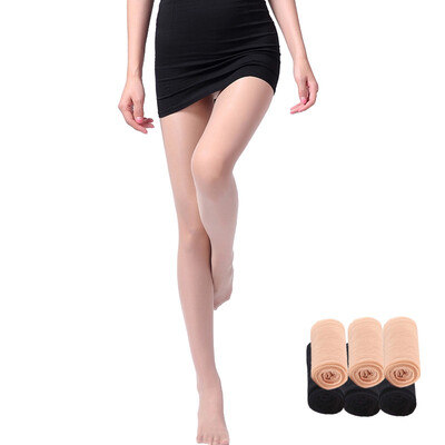 

Langsha stockings 6 pairs of core silk plus crotch pantyhose rose fragrance legs stockings are all black 3 double color 3 double